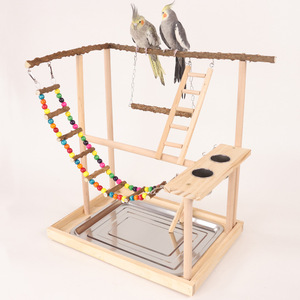 Peperhout Papegaai Speelgoed Verlichting Van De Opwinding Papegaai Schommel Vogel Speelgoed Tijger Huid Pioen Xuanfeng Van De Hoge Stand Knabbel - Product Image 3