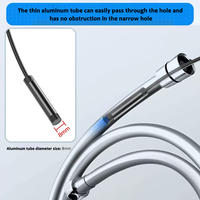 Sonde endoscopique universelle 3 en 1 USB/WiFi, 6 LED, IP67, résolution 1280x720, 2MP, objectif 8mm, zoom 3X, Android/iPhone/PC