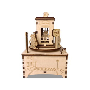 All'ingrosso Puzzle 3D personalizzato melodia liscia fai da te scatole di <span class=keywords><strong>musica</strong></span> in legno Creative cabina telefonica <span class=keywords><strong>tema</strong></span> per i bambini regalo - Product Image 1