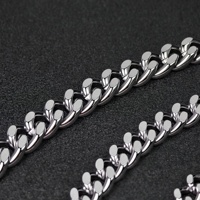 Collier chaîne gourmette cubaine en acier inoxydable personnalisé OEM 304 316 Fabricant de bijoux Hip Hop
