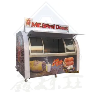 Doner kebab mobile troli makanan, untuk dijual truk makanan trailer dengan dapur penuh