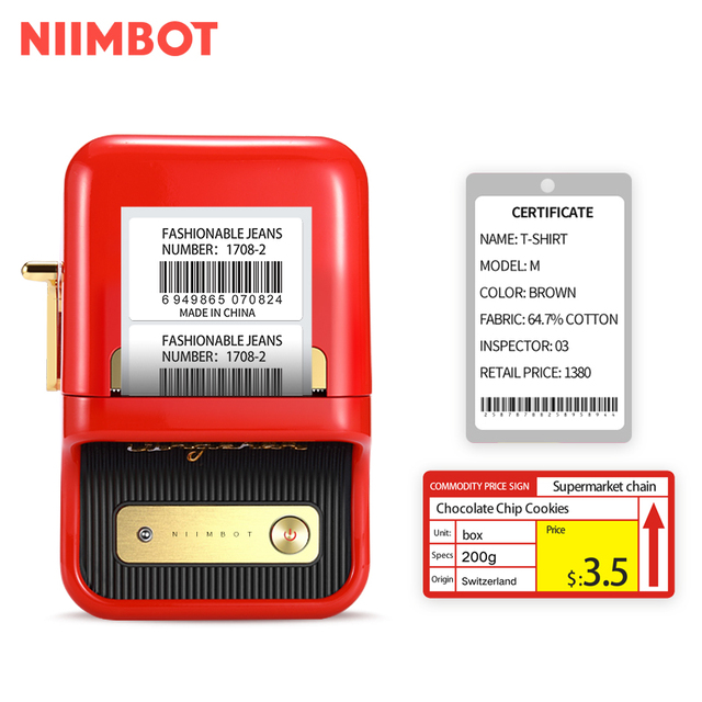 Office Home Commercial Use Mini Label Printer Mobile Phone Blue Tooth Thermal Handheld Card Mini Portable Printer