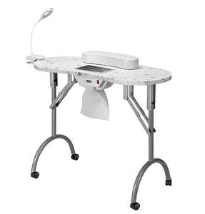 <span class=keywords><strong>Table</strong></span> de <span class=keywords><strong>Manucure</strong></span> <span class=keywords><strong>Professionnelle</strong></span> <span class=keywords><strong>Pliante</strong></span> et Portable en Métal avec Collecteur de Poussière, Idéale pour Salon de Beauté - Product Image 4