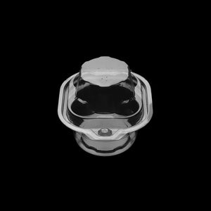 <span class=keywords><strong>Clamshell</strong></span> Desechable Plástico transparente 1PC Cupcake Hold Caja de embalaje Contenedor de alimentos - Product Image 4