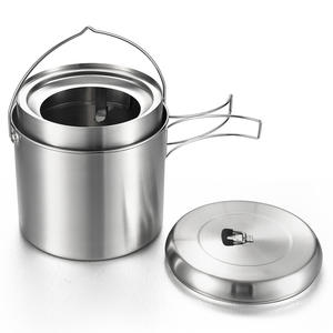 Camp Cooking Set Stainless Steel Camping Cookware Pot Pan Mess Kit Outdoor Cooking Set - Product Image 3