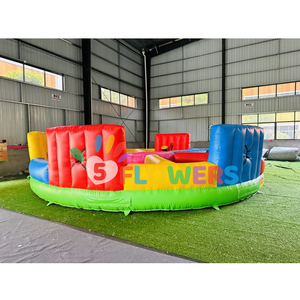 Personnalisé en usine Jeu interactif d'hippopotame affamé gonflable à 6 joueurs Course à l'élastique gonflable Jeu d'hippopotames affamés - Product Image 2
