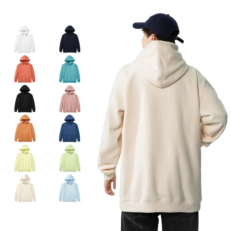 High Quality Clothing Manufacturers 100% Polyester Anti-Pilling Heavyweight Custom Pullover Men'S Hoodies   Sweatshirts