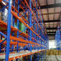 Estantería de Acero para Almacenamiento en Almacenes, Estantería de Alta Resistencia Q235B, Schwerlastregal para Centros Logísticos con Pasadores de Seguridad