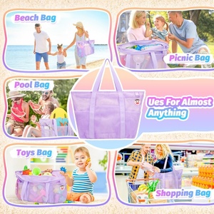 <span class=keywords><strong>Bolsa</strong></span> de Playa <span class=keywords><strong>Grande</strong></span> de Malla con Cierre, Impermeable y Resistente a la Arena, con 8 Bolsillos para Juguetes y Accesorios de <span class=keywords><strong>Piscina</strong></span> - Product Image 6