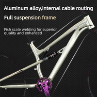 Vélo de Montagne Tout-Terrain 27,5 en Alliage d'Aluminium à Suspension Arrière, Vélo VTT à Vitesse Variable avec Amortisseur – Vente Directe Usine