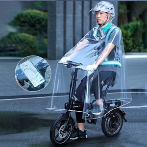 Capa de <span class=keywords><strong>lluvia</strong></span> transparente para ciclismo, <span class=keywords><strong>impermeable</strong></span> para Poncho con capucha, cubierta para patinete de movilidad, gorra de chaqueta de cuerpo completo para uso en motocicleta de viaje - Product Image 5