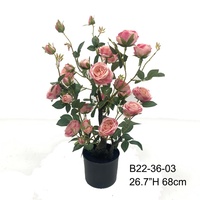 Kunstplanten En Groen En Bloemen Rozenpot Nep Plante Boom Home Bruiloft Decor Groene Bladeren Binnen Buiten Met Potten