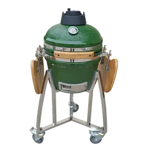 AUPLEX 16 ''휴대용 OEM 세라믹 카마도 바베큐 흡연자 요리 야외 그릴 주방 바베큐