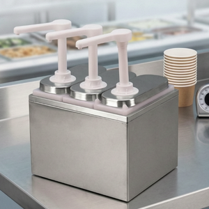 Pompe à sauce en acier inoxydable de qualité alimentaire, outil à condiments pour sirop, ketchup, confiture et vinaigrette - Product Image 1