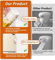 Botol Semprot Minyak Kaca Food Grade untuk Air Fryer 470ML/16oz, Nozzle Semprot Minyak Zaitun, Dispenser Minyak Ramah Lingkungan