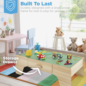 Best Choice Products Large 50in 70-Piece <strong>Train</strong> <strong>Table</strong>, Multipurpose Wooden Toy Activity Play for Children W/Tracks, Reversible - Product Image 2
