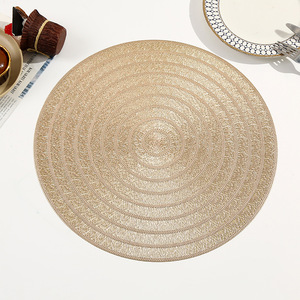 Nuevo Estilo, Mantel Individual Creativo de PVC con Diseño de Seda de Nueve Yuanes, Color Sólido, Aislante del Calor, Antideslizante, <span class=keywords><strong>para</strong></span> Hoteles de Alta Gama, Venta al por Mayor - Product Image 4