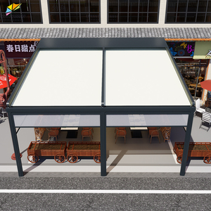 Auvent Pour Cadre Aluminium <span class=keywords><strong>Pergola</strong></span> <span class=keywords><strong>Toile</strong></span> <span class=keywords><strong>Toile</strong></span> Tissu Auvent Couverture <span class=keywords><strong>Rétractable</strong></span> Toit Motorisé - Product Image 2