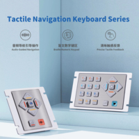 Teclado de Navegación de Audio de 18 Teclas con Teclado USB Accesible en Braille para Terminales de Información Pública y de Autoservicio