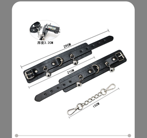 BDSMボンデージキッズ女性用女の子PUレザーベル付き手錠カップル拘束セックスおもちゃトレーニングセクシー製品セット中国 - Product Image 6