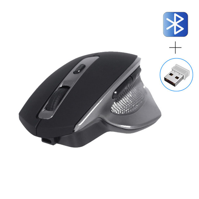 Manufacture Portable Wireless Computer Mouses 2.4G Silent Office Game Silent Vertical Rechargeable Laptop Blue Tooth Mice Black