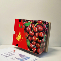 Boîte personnalisée de fruits cerises frais forts spécialisés Boîte supérieure et inférieure recyclable Boîte en carton poire pour fruits et légumes