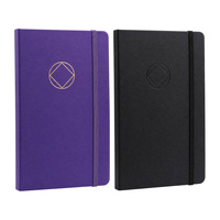 Carnet A5 en cuir PU avec bande élastique, 80 feuilles lignées, journal classique à couverture rigide, 8 couleurs, papeterie de bureau, cadeau scolaire