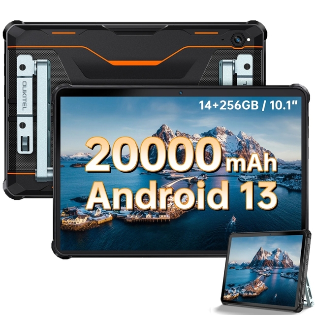 For RT6 4G Network IP68/IP69K Rugged Tablet Octa Core Android 13 8GB+256GB 10.1 Inch Dual SIM Ultra-durability Seamless Work