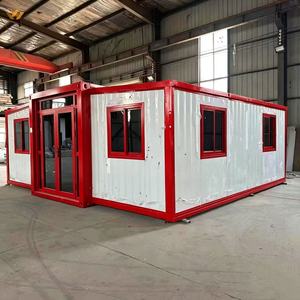 Bâtiments modulaires préfabriqués en panneaux sandwich de 20, 30 et 40 pieds, directement de l'usine, pour bureaux résidentiels temporaires, maisons conteneurs pliables et extensibles - Product Image 1