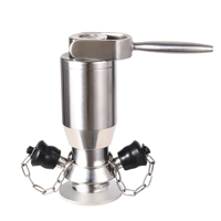 Válvula de Muestreo Aséptica Neumática de Acero Inoxidable 316L DN10 DN15 para Cerveza y Vino, Válvula de Muestreo Estéril Sanitaria con Abrazadera Triple