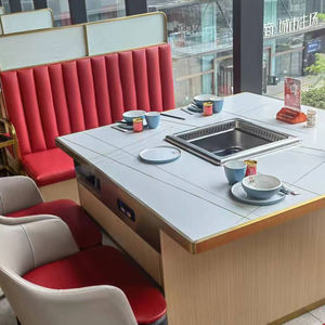 Marmite chaude pour <span class=keywords><strong>barbecue</strong></span> intérieur personnalisé <span class=keywords><strong>table</strong></span> de <span class=keywords><strong>barbecue</strong></span> <span class=keywords><strong>table</strong></span> en pierre frittée <span class=keywords><strong>avec</strong></span> <span class=keywords><strong>barbecue</strong></span> <span class=keywords><strong>barbecue</strong></span> marmite <span class=keywords><strong>table</strong></span> à manger intégrée - Product Image 4