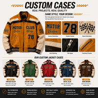 Blouson en cuir vintage pour homme, personnalisable avec broderie, style moto, bomber de course, patchs Letterman – Usine de vêtements OEM ODM