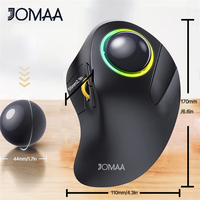 Mouse Trackball Nirkabel Kustom yang Dapat Diisi Ulang, Ergonomis, dengan Koneksi Multi-perangkat untuk Komputer