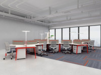Diverses formes de bureau ergonomique en acier pour poste de travail industriel avec cloisons tiroirs éclairage pour usage domestique ou professionnel
