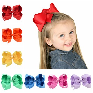 6-Zoll neue Farbe Solid Flower Haars pange für Kinder beliebt in Europa und Amerika Modell 588 aus Polyester - Product Image 2