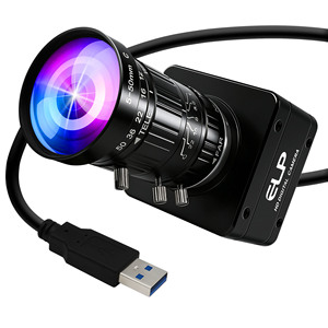 กล้อง60fps USB3.0 ELP 4K IMX678สีอ่อนกล้องอุตสาหกรรม<span class=keywords><strong>10xzoom</strong></span> CS 5-50มม. เลนส์ปลั๊กแอนด์เพลย์สำหรับหุ่นยนต์เครื่องพิมพ์3D - Product Image 1