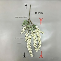 Fleurs artificielles de glycine en soie de style bohème, faites à la main, de qualité supérieure, à 6 branches, réalistes, suspendues, durables, faciles à installer pour arche de mariage