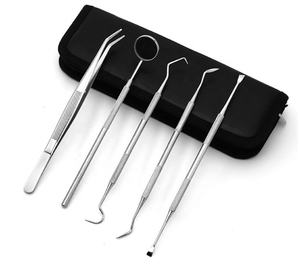 ชุดตะขอสแตนเลส5 in 1สำหรับทำความสะอาดคราบฟันกำจัดคราบหินปูนสีดำ - Product Image 3