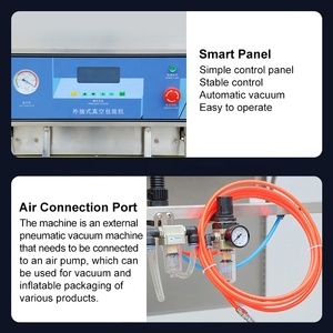 Low Price Gas-Flushing Commercial Food Sealer Nitrogen Filling Plastic Bag Vertical Inflatable External Vacuum <b>Packaging</b> Machine - Product Image 5