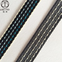 Fabricants Vente en gros 10-20mm motif à pois de sangle jacquard en polyester à rayures tricolores