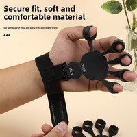 Estirador de Dedos Ajustable, Fortalecedor de Agarre de Mano, Ejercitador de Dedos de Silicona, Entrenamiento de Fuerza, Rehabilitación, Escalada, Guitarra