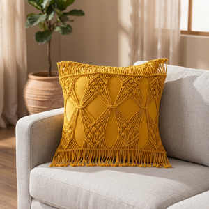 New Style Green 45x45cm Cotton Wool Crocheted Washable Portable Bohemian Vintage Floral Portrait Festive Leaves Decorative - Product Image 2
