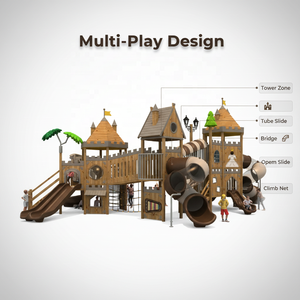 Équipement de terrain de jeu extérieur en bois personnalisé <span class=keywords><strong>KAILANG</strong></span> de haute qualité pour les enfants, pour une utilisation dans le jardin ou la cour, capacité de 500 kg pour 3 à 10 enfants - Product Image 3