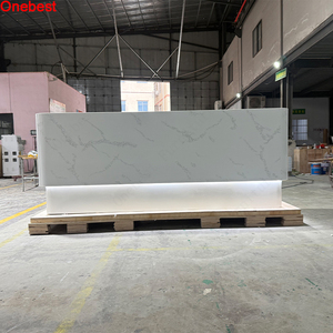 Tối giản bề mặt rắn bàn Thẩm mỹ viện Câu lạc bộ sức khỏe thương mại thanh cửa hàng bàn tiếp tân với LED - Product Image 1