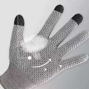 Gants anti-coupure pour écran tactile, motif ananas, manipulation du verre, EN388/ANSI Niveau 5, antidérapants, résistants à l'usure, fibre HPPE - Product Image 6