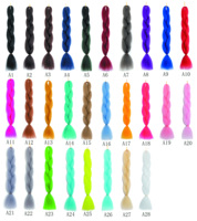 24 pouces 33g Cheveux synthétiques ombrés Tressage Jumbo Cheveux Tresse Bon marché Jumbo-hair-tresse 33g Extensions de cheveux élevés acceptables