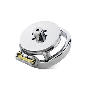 Frrk Pannenkoek Kuisheidskooi Met Ingebouwde Slot Metalen Penis Ringen Roestvrij Staal Bdsm Volwassenen Seksspeeltjes Erotische Intieme Producten - Product Image 4