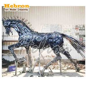 Escultura Moderna <span class=keywords><strong>de</strong></span> Metal Reciclado a Tamaño Real para Decoración <span class=keywords><strong>de</strong></span> Exteriores, Escultura Artística <span class=keywords><strong>de</strong></span> Caballo Robot - Product Image 2