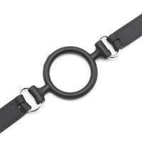 SM bouche Gag jouets sexuels bouche ouverte balle Gag plein Silicone noir métal anneau bouche ouverte Plug PU cuir Bondage adulte anneau Gag