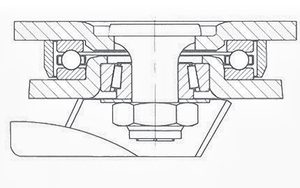 Gute Qualität Plate Caster Super Heavy Duty zweireihige Räder PU Caster 6 Tonnen 8 Zoll - Product Image 6